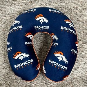 Broncos Memory Foam Travel Pillow